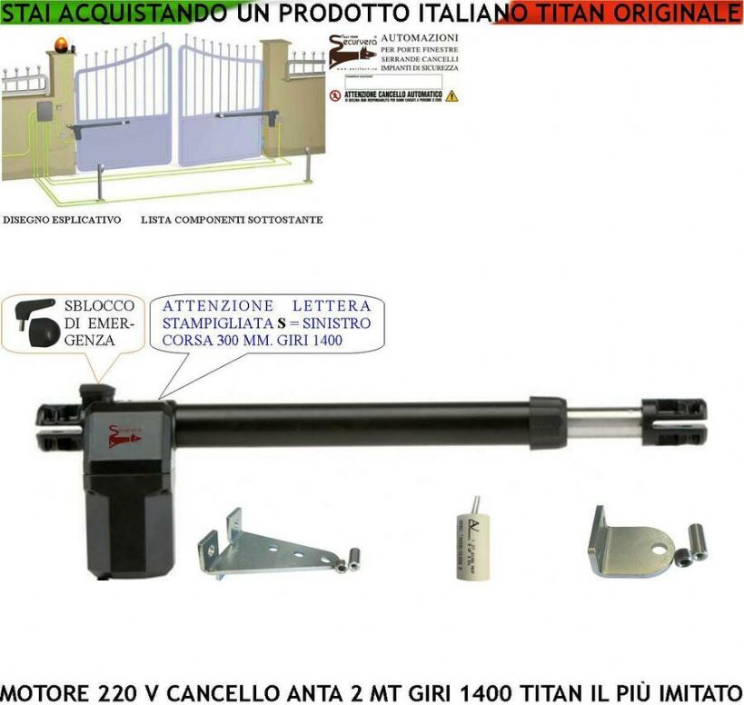 PISTONE CANCELLO SIN